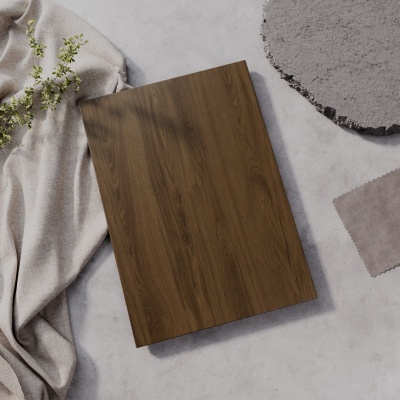 Sample of wood premium laminate Dark Brown Charleston Oak
