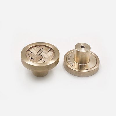 Brass handle with seagrass