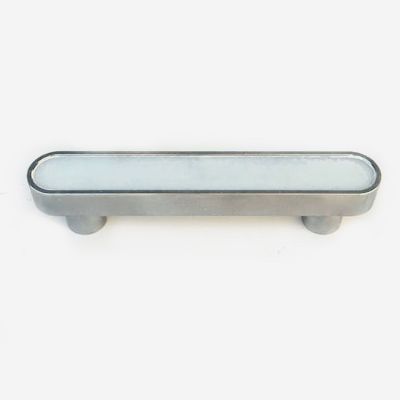 Steel railing with white marble