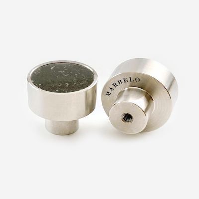 Steel handle with black marble