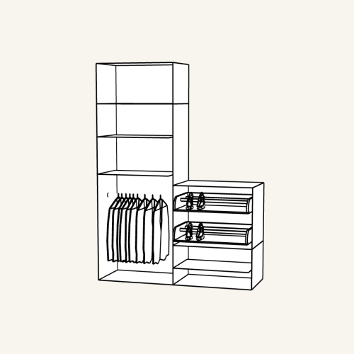 Platsa closet with sideboard