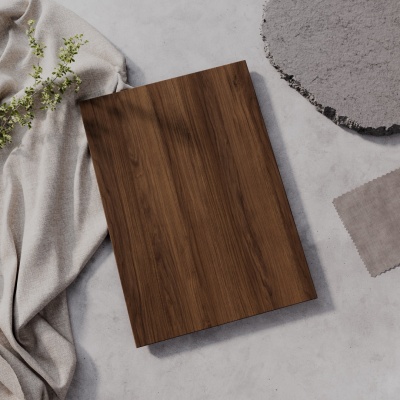 Sample of wood basic laminate Brown Warmia Walnut